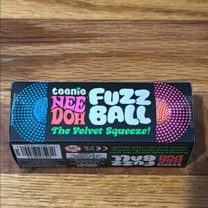 NeeDoh Teenie Fuzz Ball - Pink, Blue, Purple Velvet Squeeze NIB
